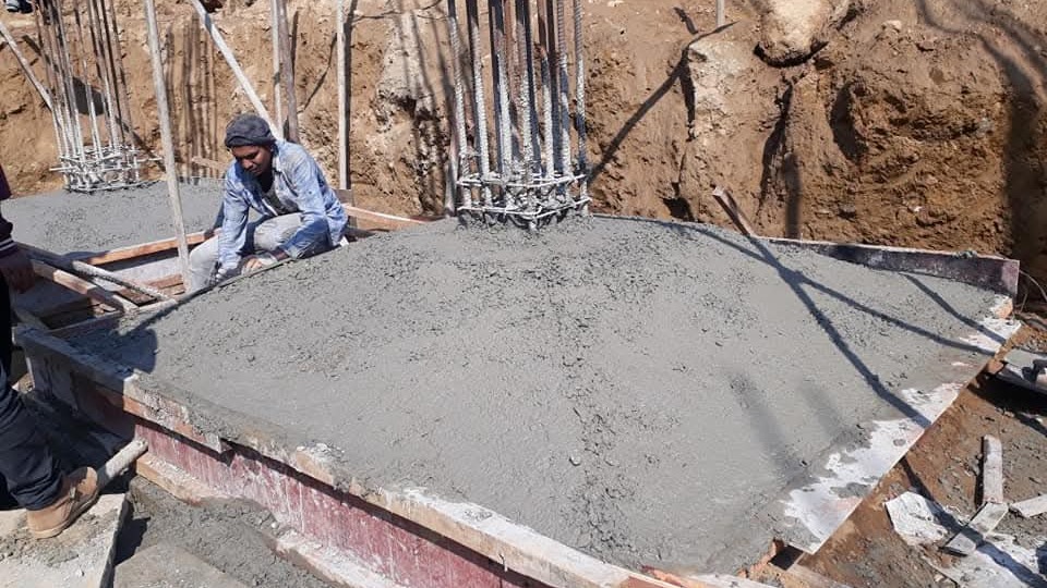 Isolated Foundation at Aktiyar kaski Building