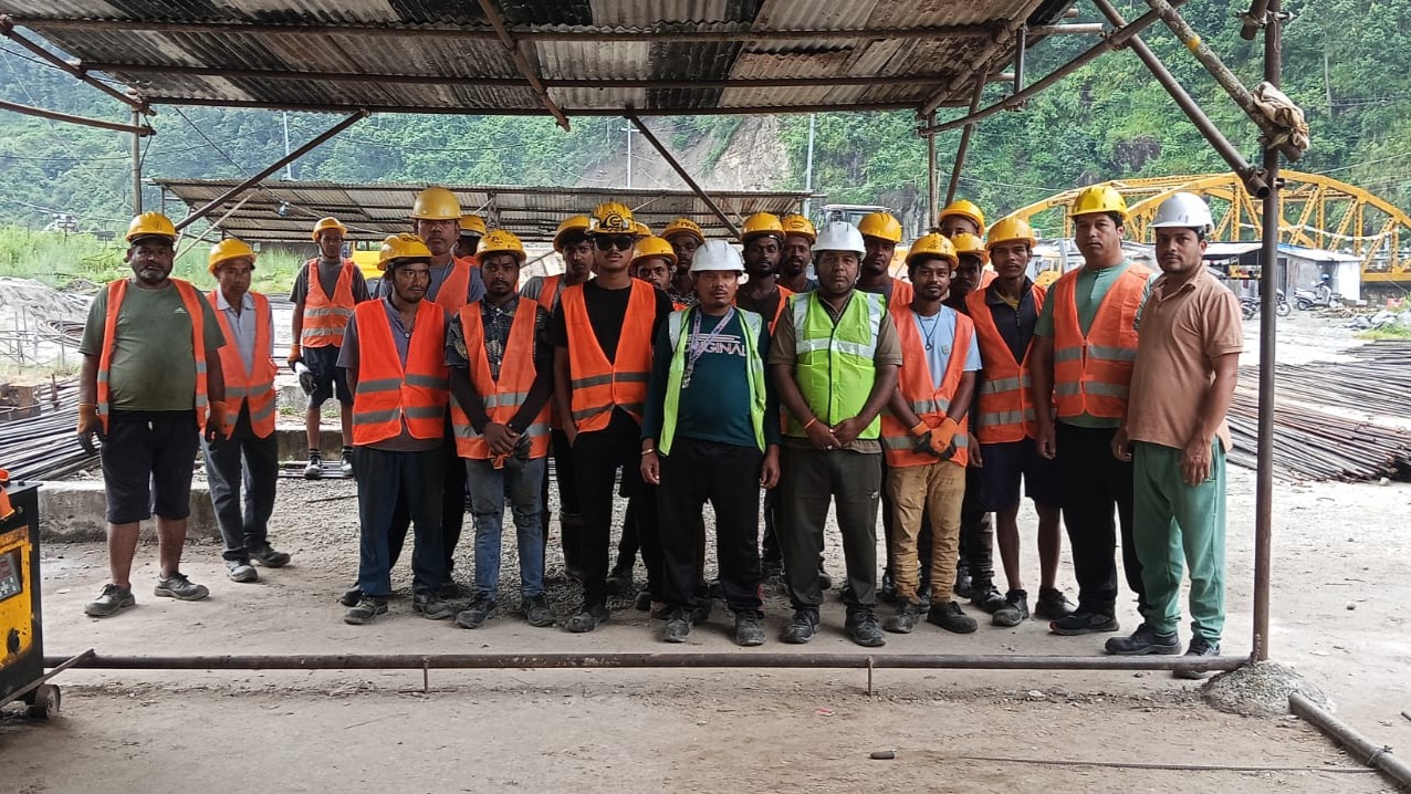 Rebar and form work Team Trisuli